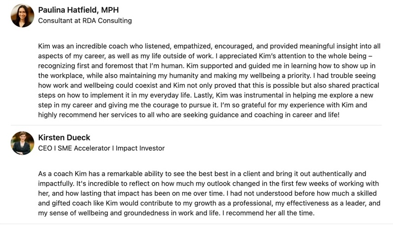 testimonial - paulina and kirsten